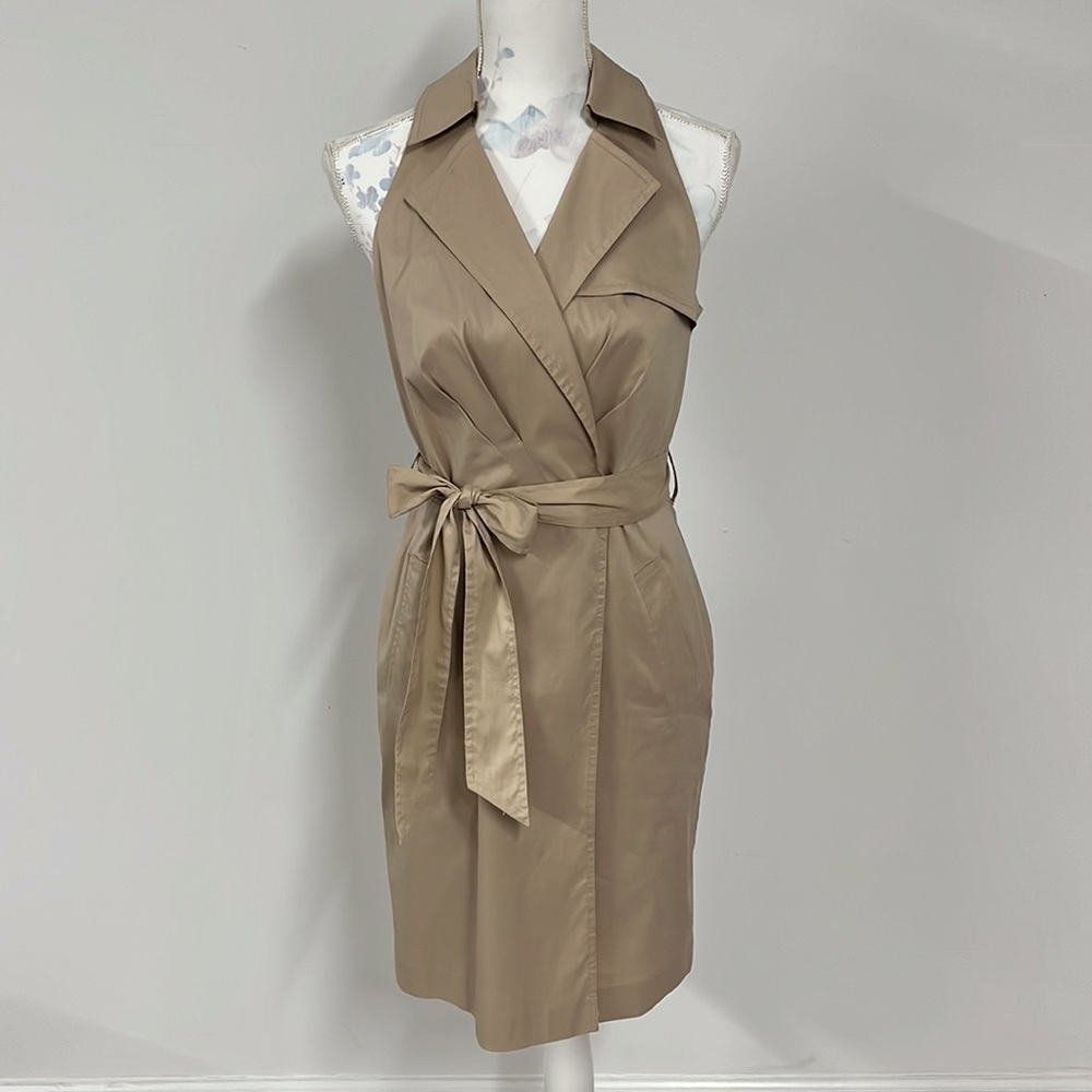Ann Taylor Sleeveless Kahki Dress